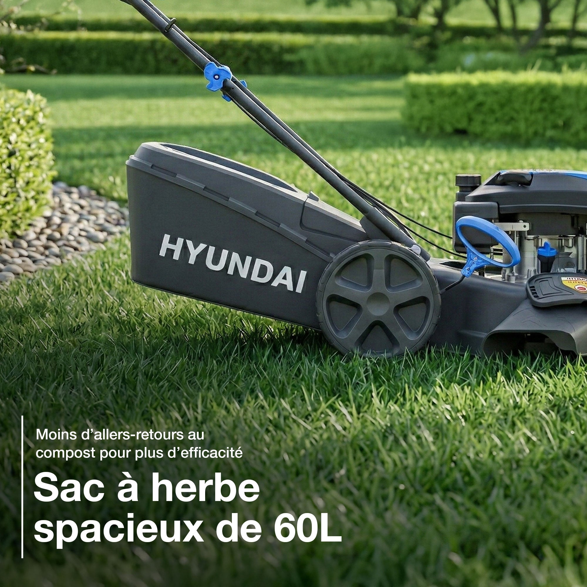 Hyundai Tondeuse à Gazon Autotractée à Essence 46cm, Démarrage Électrique, 139cc | HYM18150SPEX