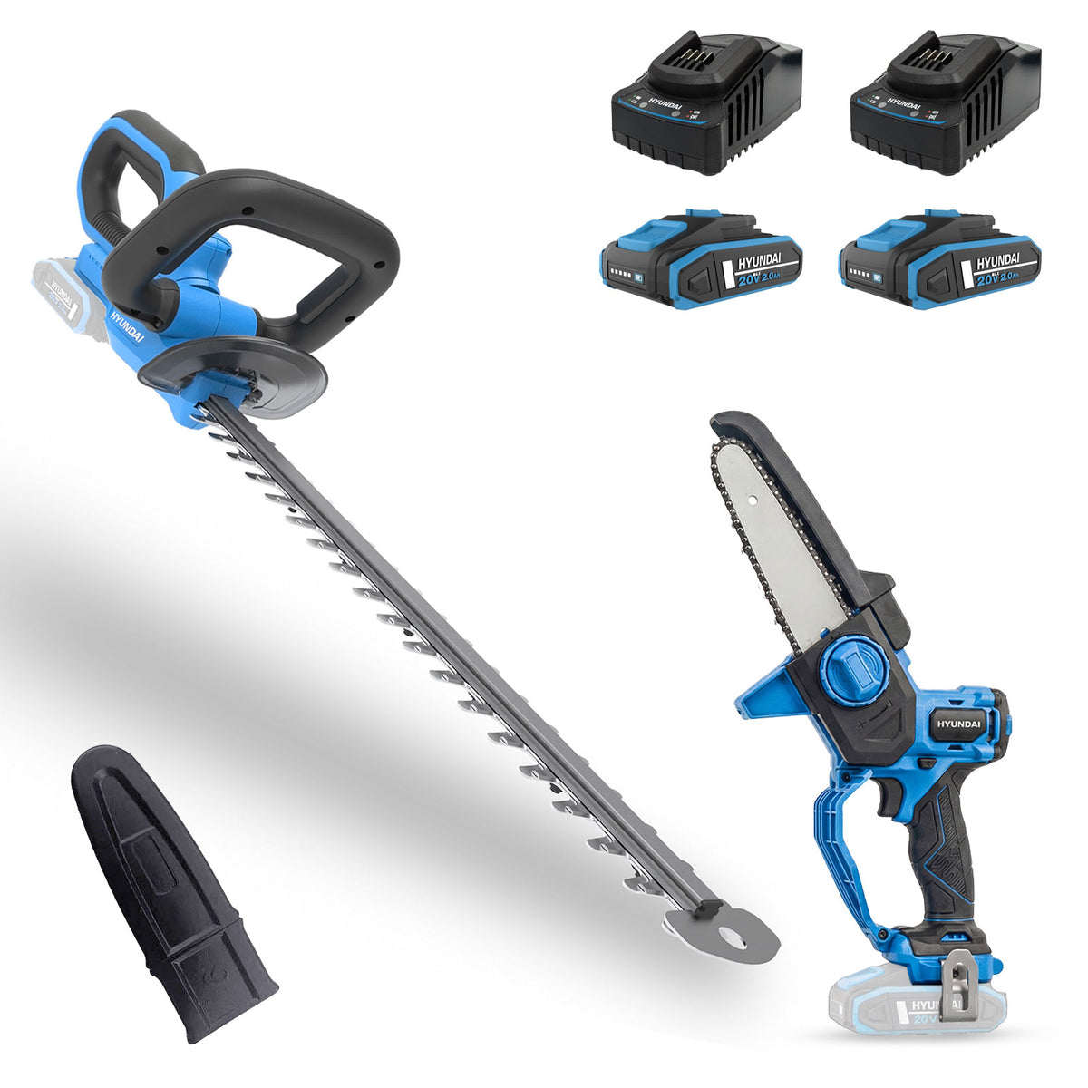 Hyundai 20V 25cm Chainsaw and 51cm Hedge Trimmer Kit