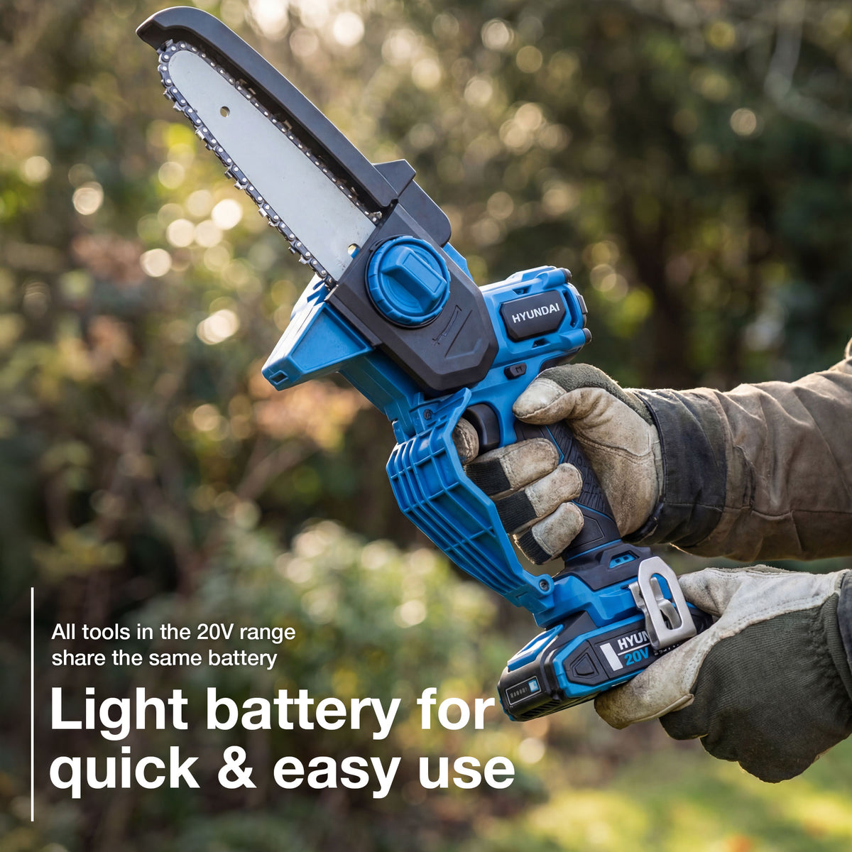 Hyundai 14in and 6in Brushless Cordless Chainsaw Kit