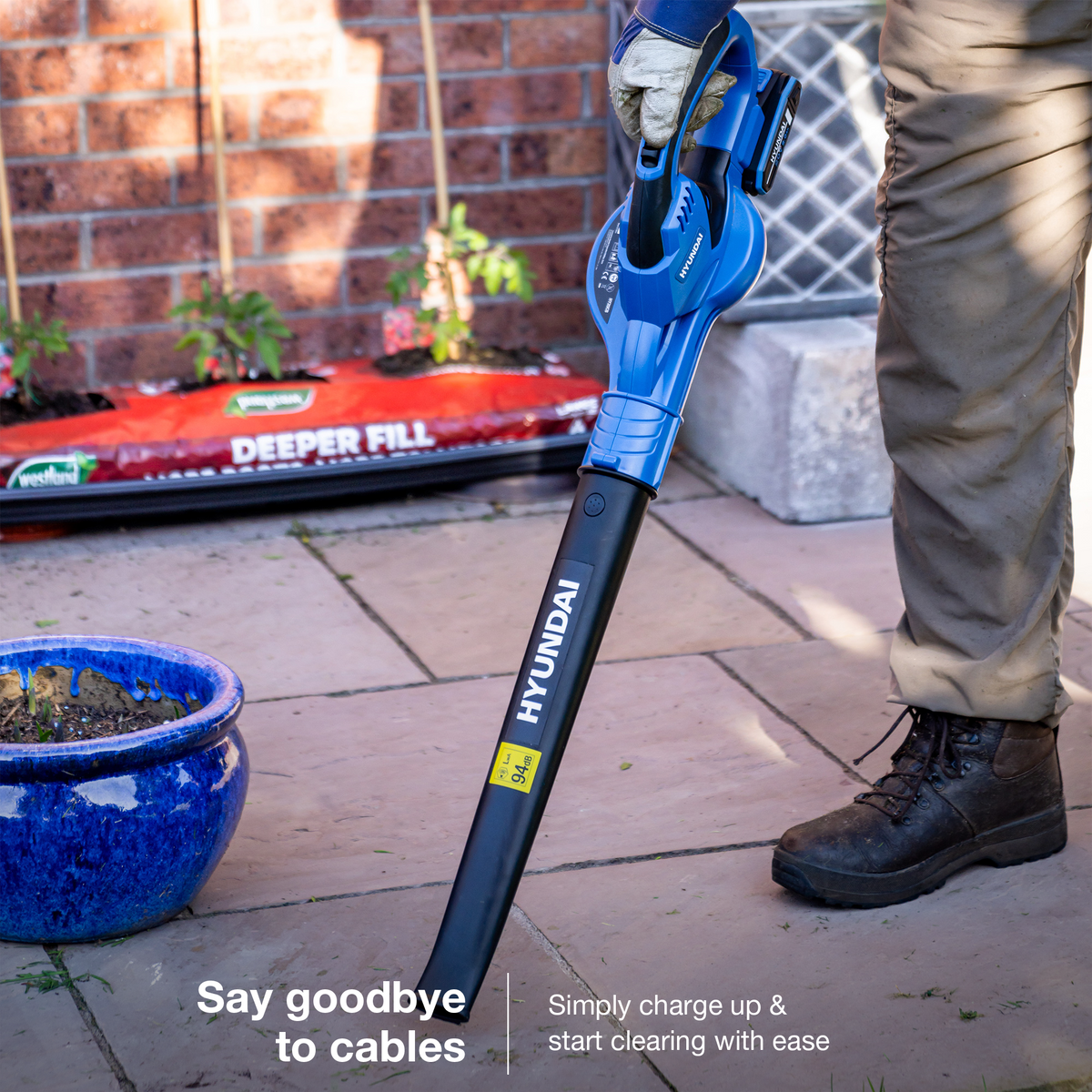 Hyundai 20V Leaf Blower and 30cm Grass Trimmer Kit